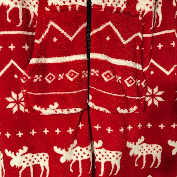 LAZY ONE XS Ugly Christmas Nordic footed hood oversized Reindeer unisex onesie - Picture 7 of 12